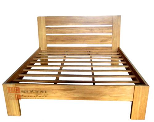Simple Bed Frame Minimalist Teak Wood